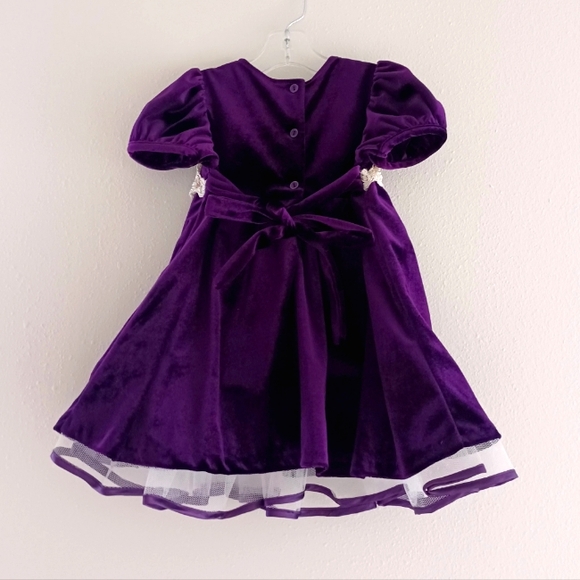 Rare Editions Vintage Velour Baby Girl Dress, size 24 months - Picture 8 of 16